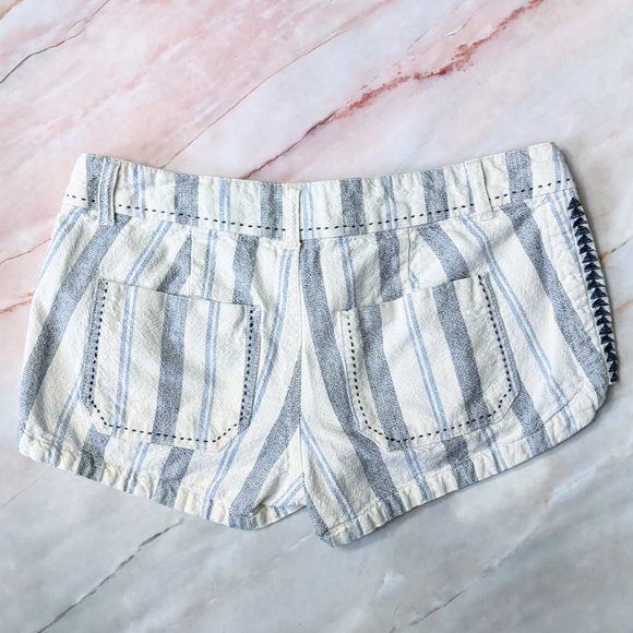 Mossimo Blue Striped Low Rise Short Shorts - Picture 2 of 6